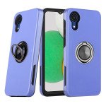 Dual Layer Armor Hybrid Stand Ring Case for Samsung A03 Core (Purple)